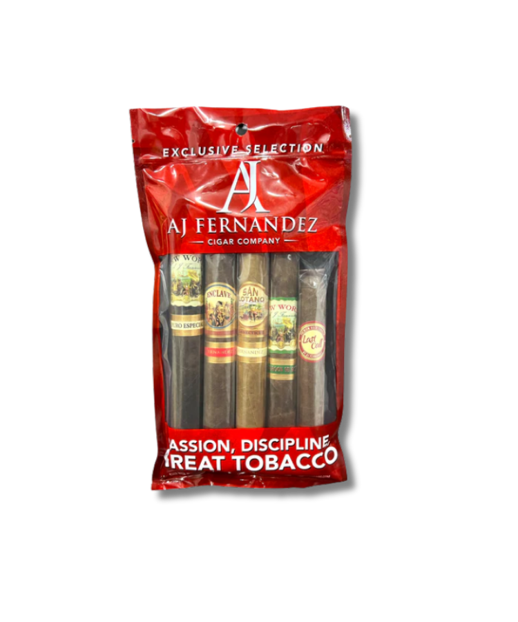 AJ-Fernandez-Sampler-Humidified-Bag-Pack-of-5-.png AJ Fernandez Sampler Humidified Bag (Pack of 5) - Image 1