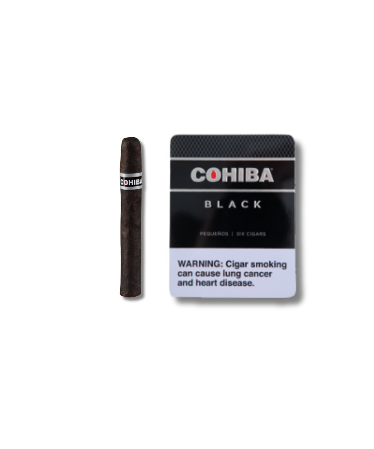 Cohiba-Black-Pequeno-Tin-of-6_Box-of-5-Tins.png Cohiba Black - Pequeno (Tin of 6/Box of 5 Tins) - Image 1